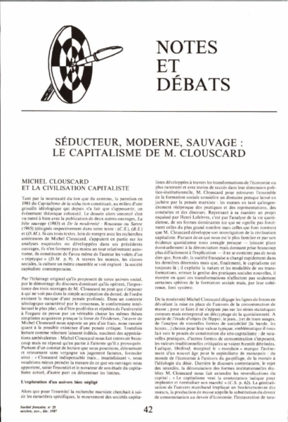 Réponses à Claude Morhillat(1987)